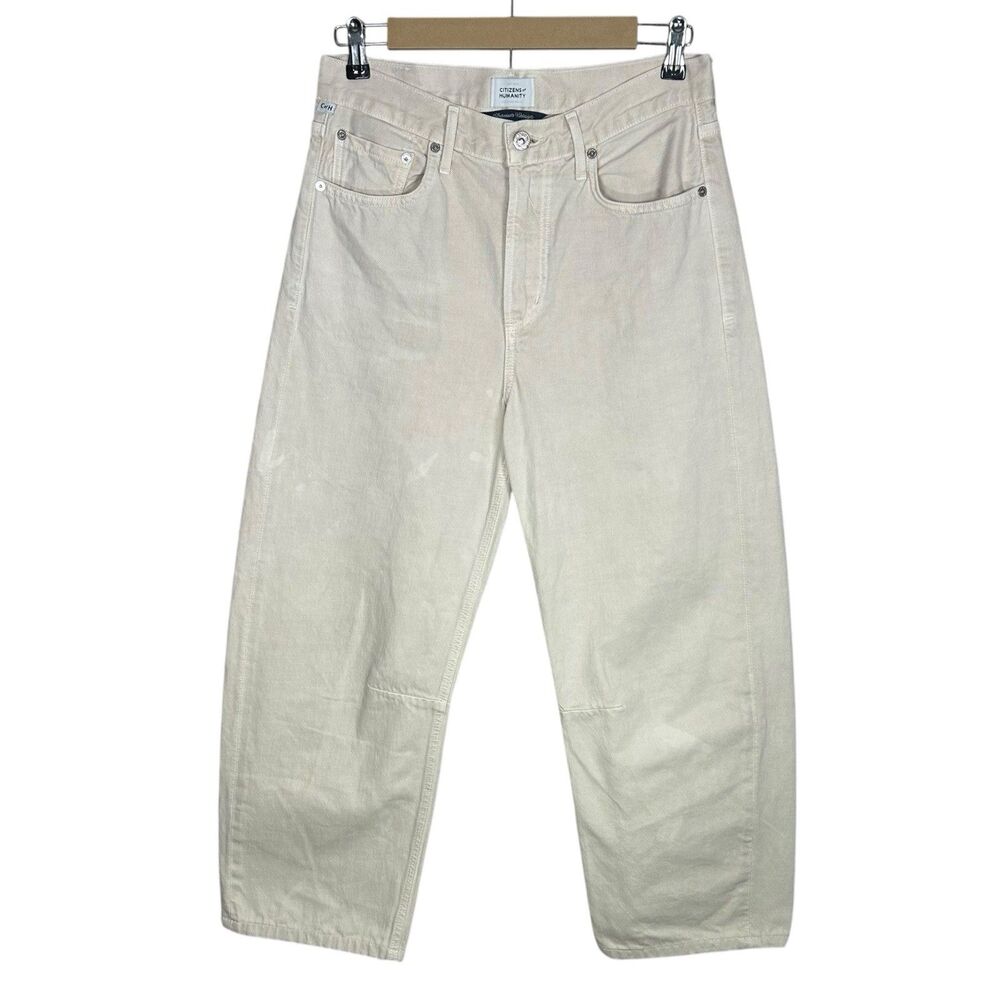 Citizens of Humanity Miro Jean Womens 26 Barrel Wide Leg Almondette Relaxed Pant